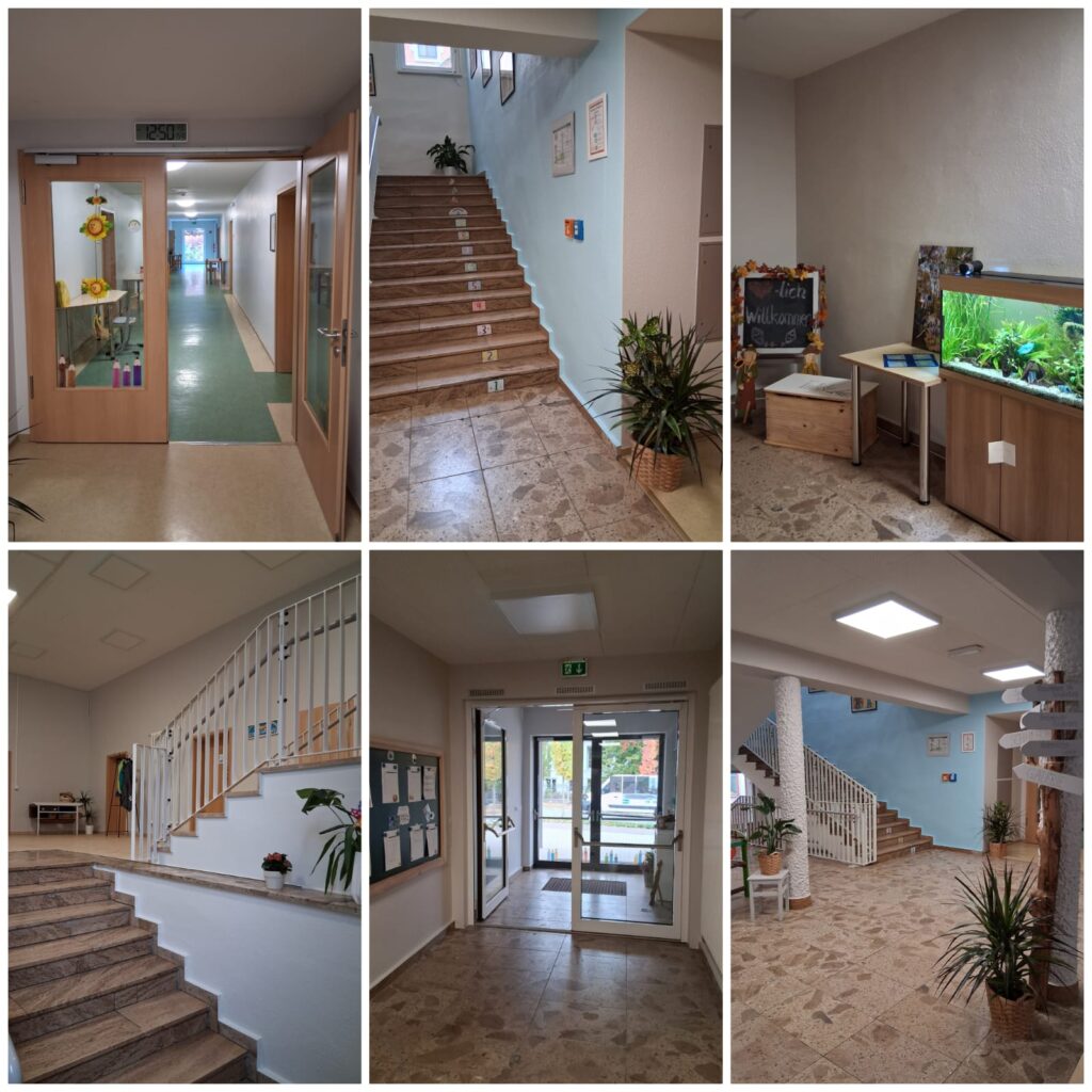 Frisch gestrichene Flure