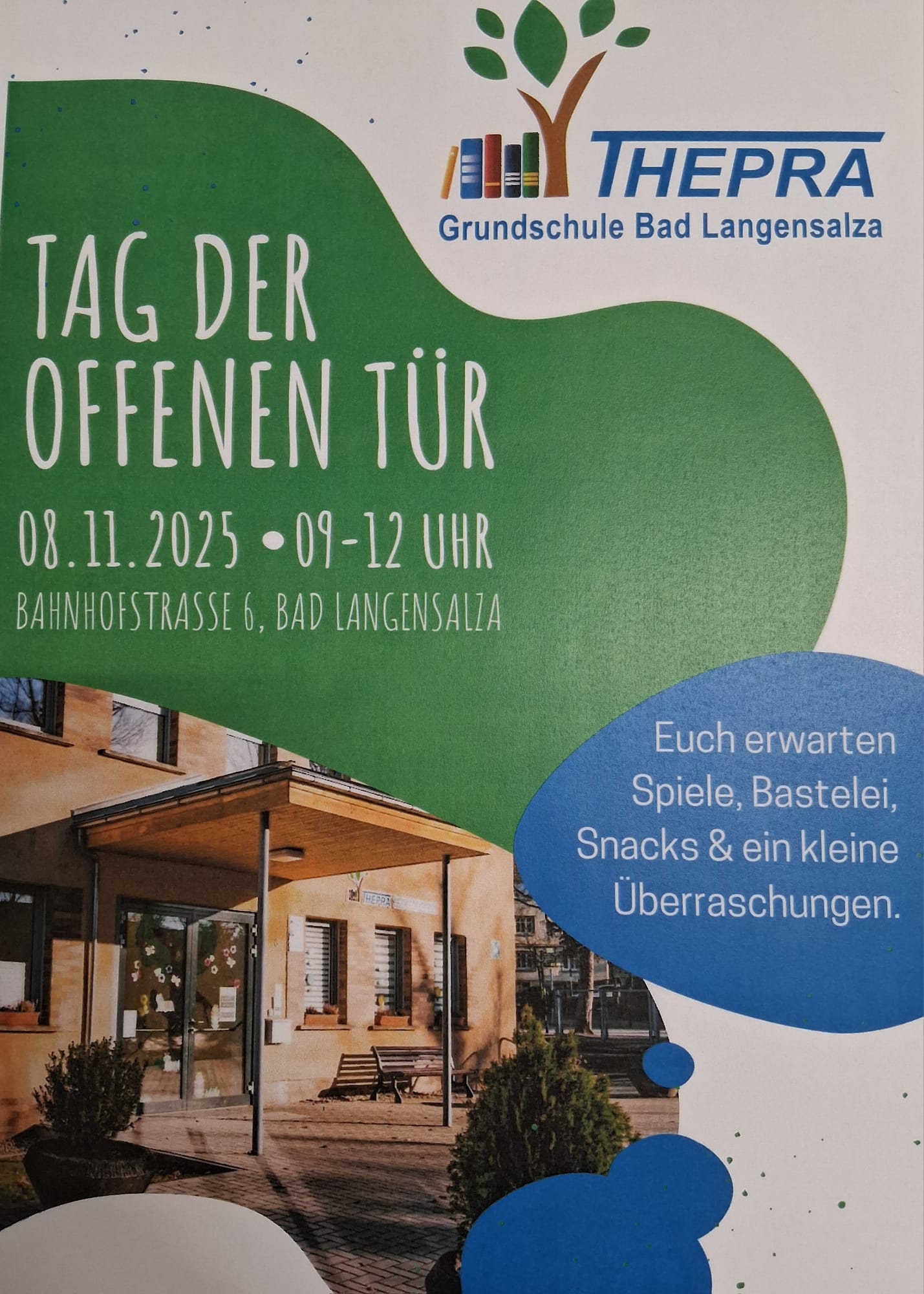 🌟 Herzliche Einladung zum Tag der offenen Tür an der THEPRA-Grundschule! 🌟